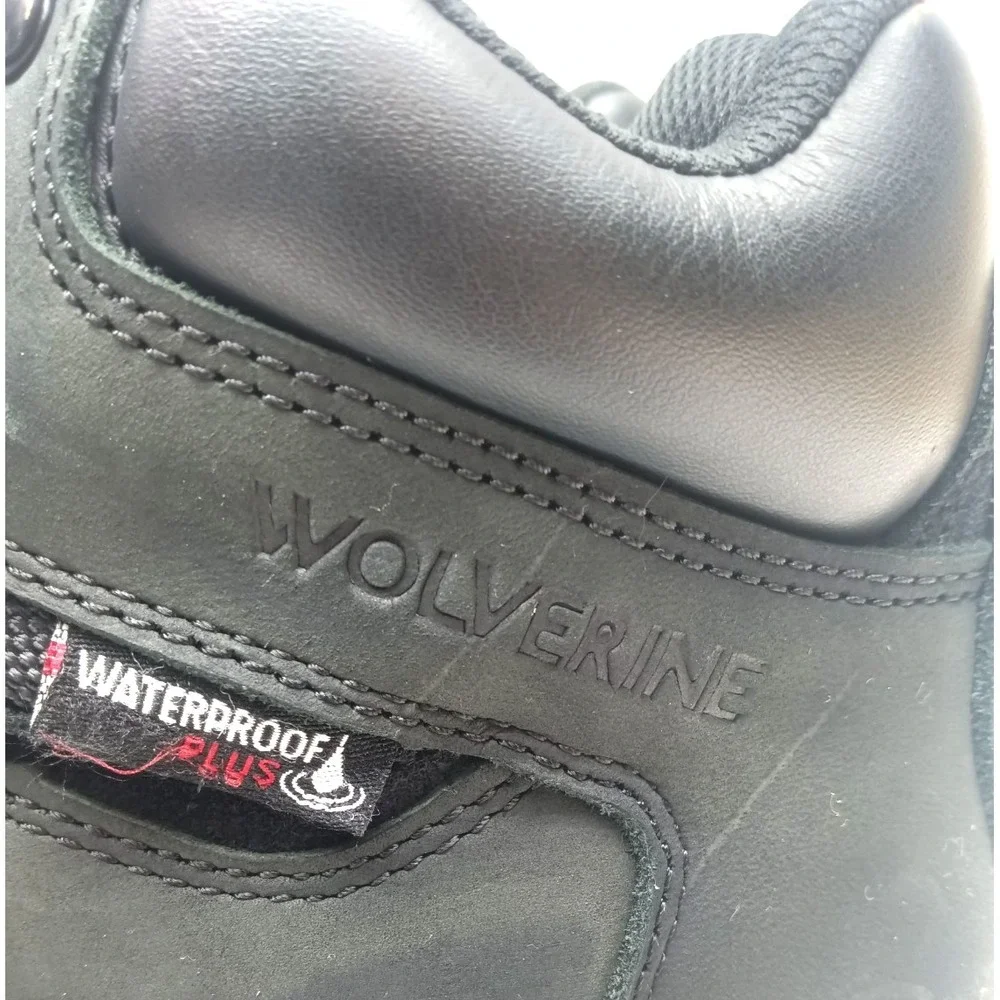 Wolverine‎ Grayson Mid Steel Toe Black Waterproof Work Boots W211042 Men Size 9